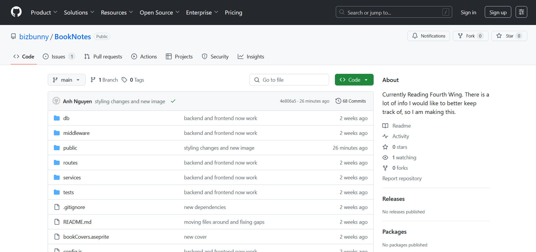 github snapshot
