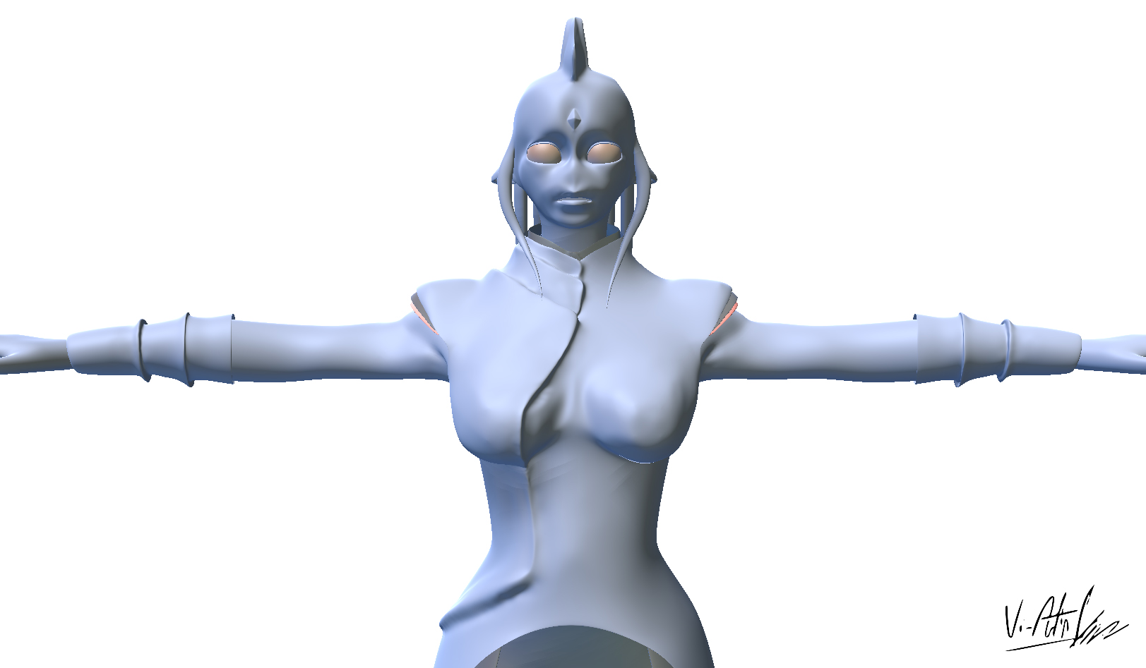 Detailed View of Character Model